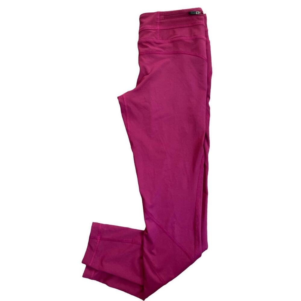 Small Lole Plum Yoga Leggings UPF 50+ Wicking 4 Way Stretch Zip‎ Pocket